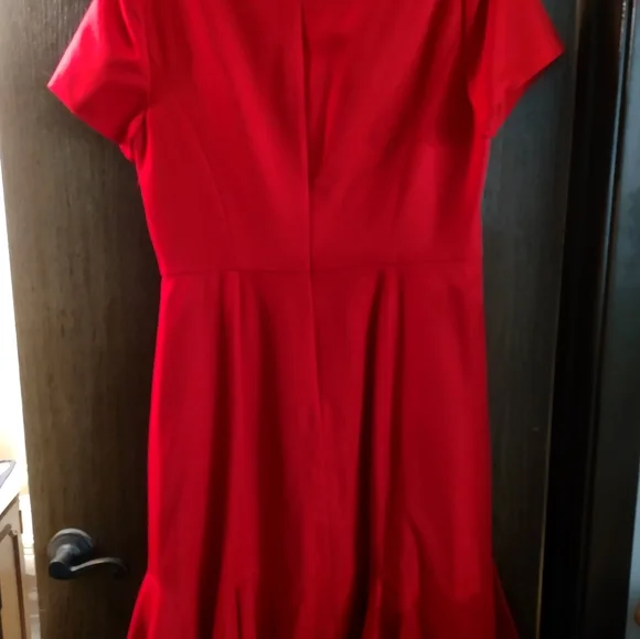 Talbot's Italian Flannel Red Dress - Picture 5 of 9